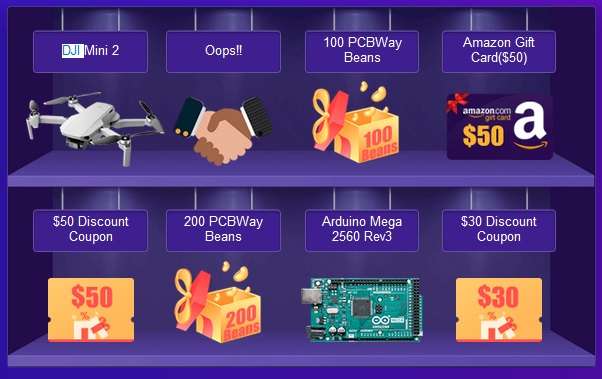 PCBWay lucky draw