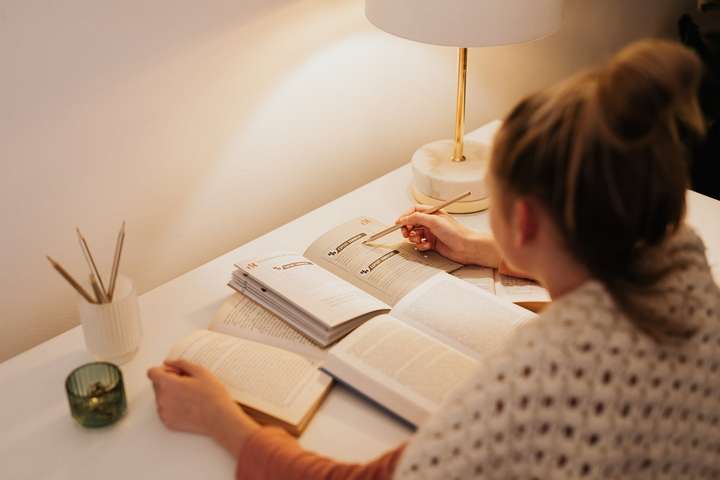 studying