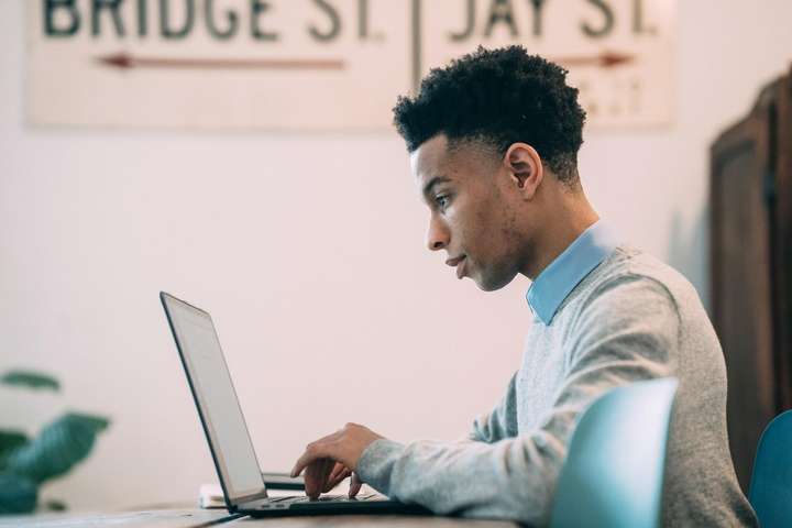 guy using computer